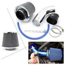 Cold Air Intake Filter Induction Kit Pipe Power Flow Hose System Car Silver