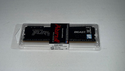 Kingston FURY Beast 8GB (1 x 8GB) PC4-25600 (DDR4-3200) UDIMM Memory - Black...