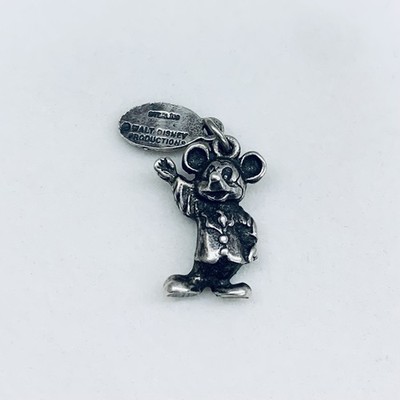 Vintage Walt Disney 925 Sterling Silber Mickey Mouse Disneyland 3D Anhänger Charm