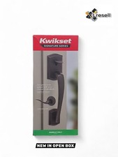 Kwikset Prescott Door Handleset Only with Tustin Door Handle in Venetian Bronze