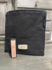 GUCCI BEAUTY Black Cosmetic Makeup Bag  SAMPLE Primer Shine Control 5 ML NIB
