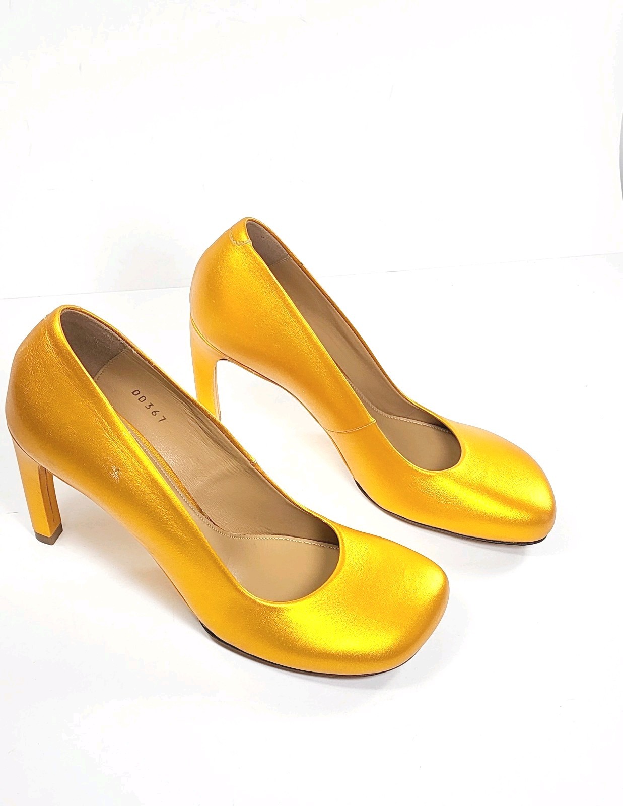 DRIES VAN NOTEN Leather Pump Shoes US7 UK4 EU37 Metallic Made in Italy RRP$595