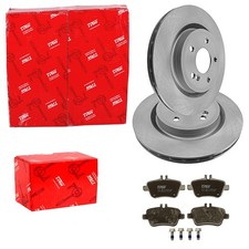 TRW BREMSSCHEIBEN 295mm + BEL&Auml;GE HINTEN passend f&uuml;r MERCEDES W176 W117 X156