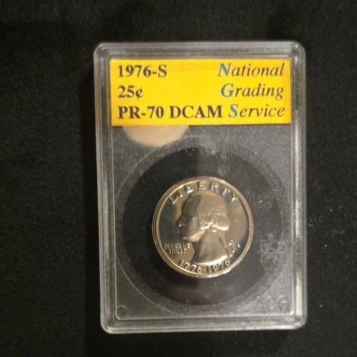 1976-S Washington Quarter PR-70 DCAM Silver 25C National Grading Service