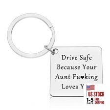 Nephew Niece Gifts from Auntie New Driver Gift Keychain for Niece Be Safe
