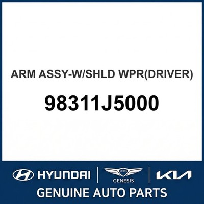 2018-2023 Kia Stinger Arm Assembly - W/Shld Wpr (Driver) OEM Neu 98311J5000