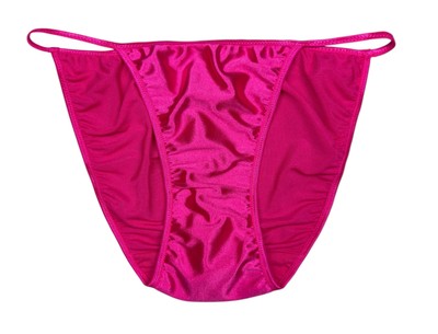 Second Skin Satin String Bikini Magenta 2XL