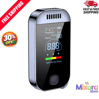 NEW Digital Breath Alcohol Tester Professional Breathalyzer With LCD Display USB
