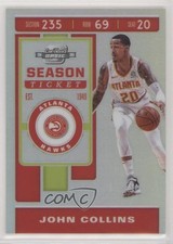 2019-20 Panini Contenders Optic Season Ticket Silver Prizm John Collins #8 pe8