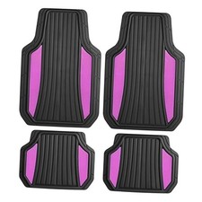 ChromeTech Car Floor Mats Full Set - Durable Rubber Floor Mats for Cars with