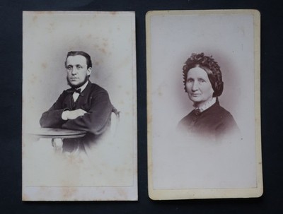 Foto Portrait CDV August Runge und Verden Alla, St Petersburg Lüneburg ca. 1870