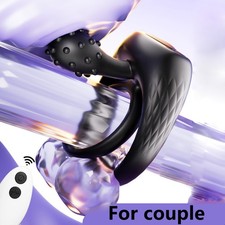 Anillo Vibrador para Pene USB Recargable Vibrador Clítoris Parejas Hombres Lubricante