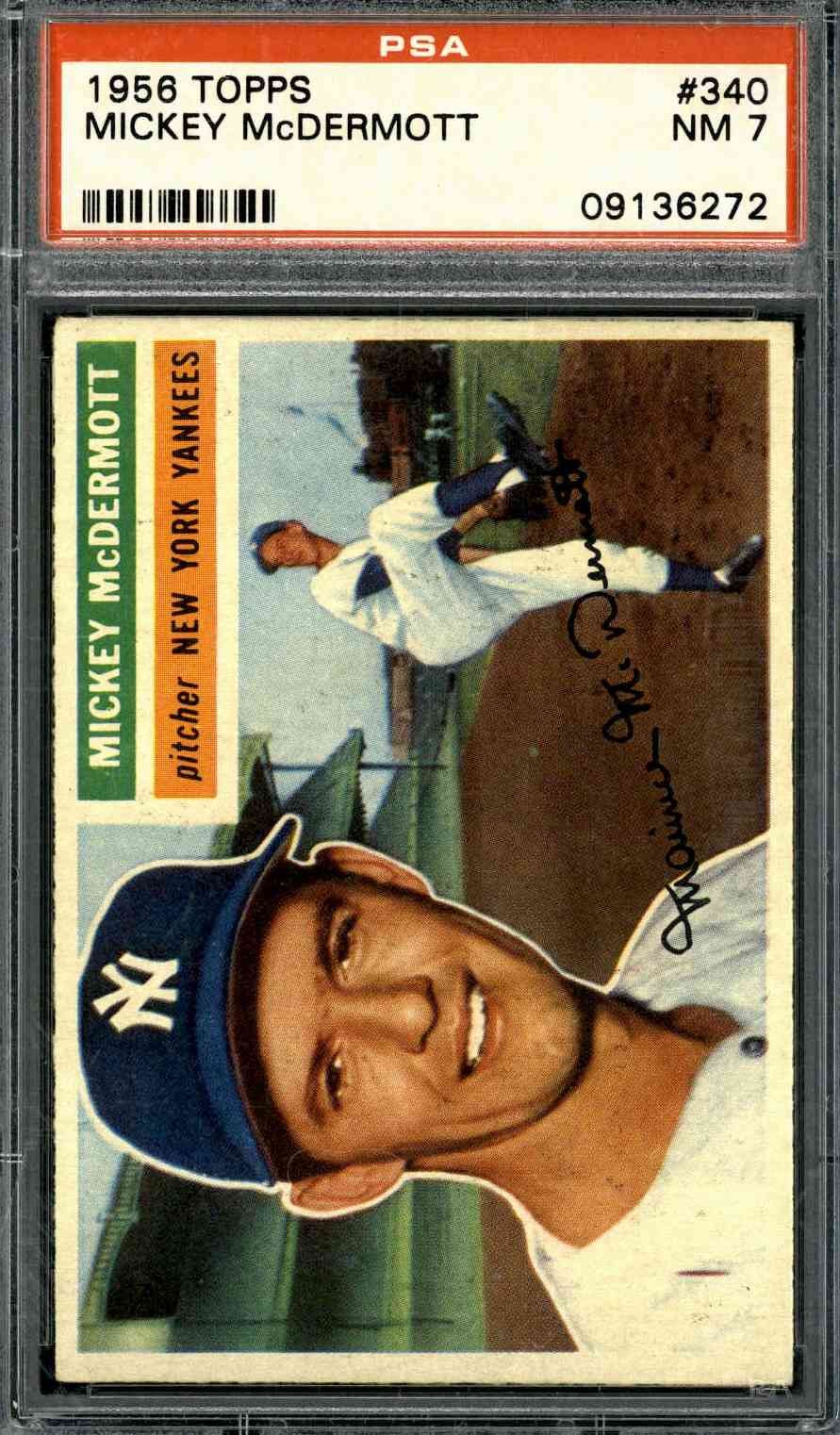 1956 Topps #340 Mickey Mcdermott - PSA 7