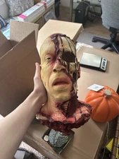Halloween Prop Cinema Secrets Decapitated Head With Partial Spine Prop. Gory
