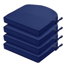 Outdoor Chair Cushions Set of 4 Water Resistant Patio Chair Cushions with Tie...