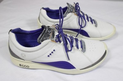 ECCO BIOM Natural Motion HYDROMAX Golf Shoes EU 39 White Purple Spikeless