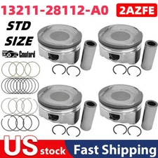 STD 2AZ-FE Pistons & Rings Kit 13211-28112-A0 For Toyota Matrix Camry Scion 2.4L