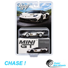 CHASE ! Mini GT 1:64 Lamborghini Aventador SVJ 63 Bianco Asopo White #842