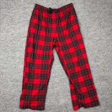 Nautica Sleepwear Mens Womens Unisex Medium M Pajama Pants Red Black Plaid 29" I