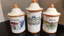 Santucci Deruta Set Ceramiche Porta Sale Zucchero E Acacia