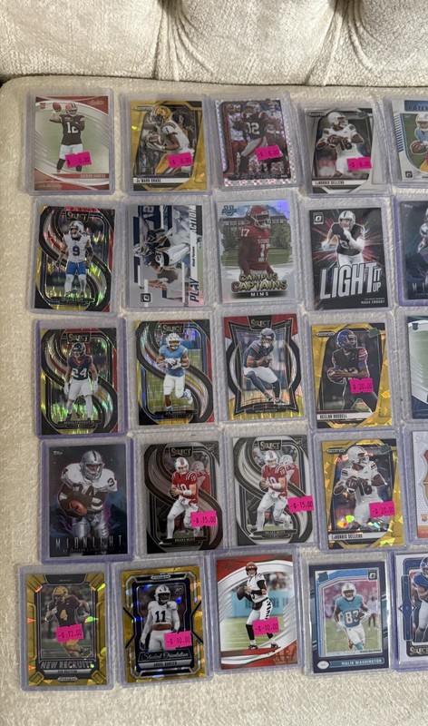 Panini 2023 NFL Football 80-Card Lot Select Optic Prizm Parallels RC