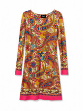 Dolce & Gabbana Women's 46 IT - L Paisley Pattern Multicolor Pre Owned Dress