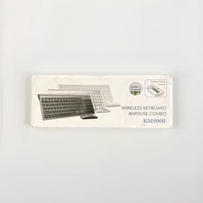 TopMate KM9000 Ultra Slim Wireless Keyboard and Mouse Combo White/Silver