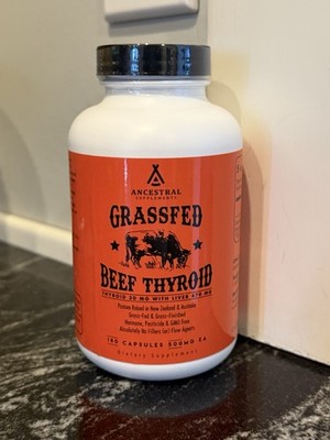 Ancestral Supplements Grass Fed Beef Thyroid 500 mg 180 Caps