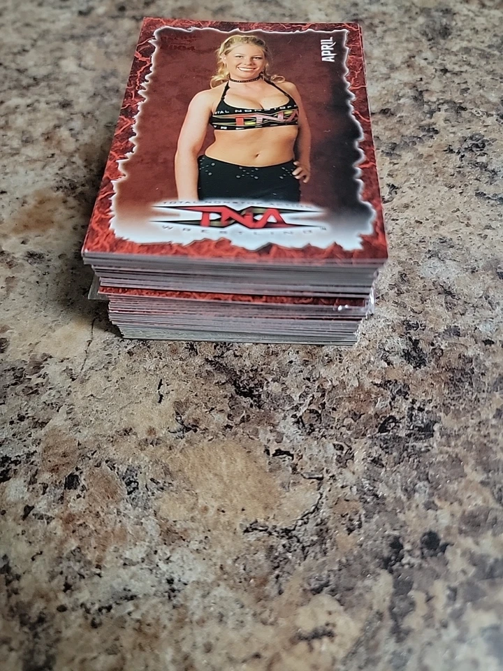 TNA WRESTLING 2004 CONJUNTO PARALELO ROJO COMPLETO 1-75 PACIFIC AJ estilos cm punk casi nuevo/m Foto 2 de 4