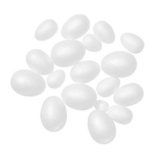 90 Pack Craft Foam Eggs White Smooth 5 Sizes 1-2.2 Inch Easter DIY Painting