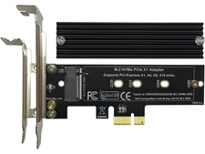 M.2 PCIe NVMe X1 Adapter with Aluminum Heat Sink Support PCIe 3.0 4.0 X1 X4 X...