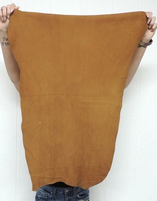 CINNAMON Deerskin Leather Hide for Native Crafts Buckskin Taxidermy Clothing Bag