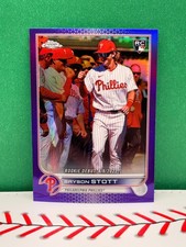 2022 Topps Chrome Update Bryson Stott Rookie Debut Purple Refractor USC128