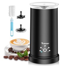 NWOUIIAY Montalatte Elettrico 5 in 1 Cappuccinatore 600W 350ML Macchina per