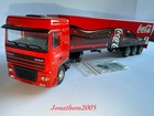LION TOYS  -  CAMION DAF XF 95 AVEC SEMI REMORQUE DECORATION COCA COLA  au 1/50°