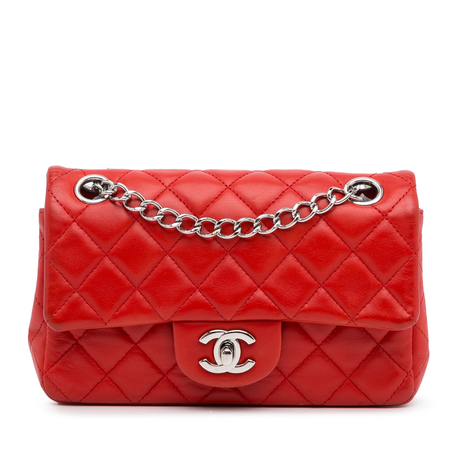Chanel New Mini Rectangular Classic Lambskin Sing… - image 1