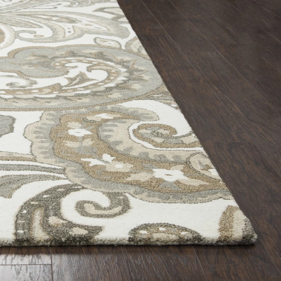 3x5 Rizzy Rugs Beige Paisley Bulbs Leaves Floral Door Mat SK326A - Aprx 3' x 5' - Image 3 of 3