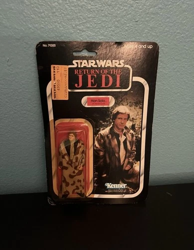 VINTAGE 1983 Kenner Return of the Jedi Han Solo (In Trench Coat) Action Figure