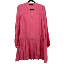 Pomander Place Size M Ophelia Dress Long Sleeve Pink Cotton Tuckernuck Vacation