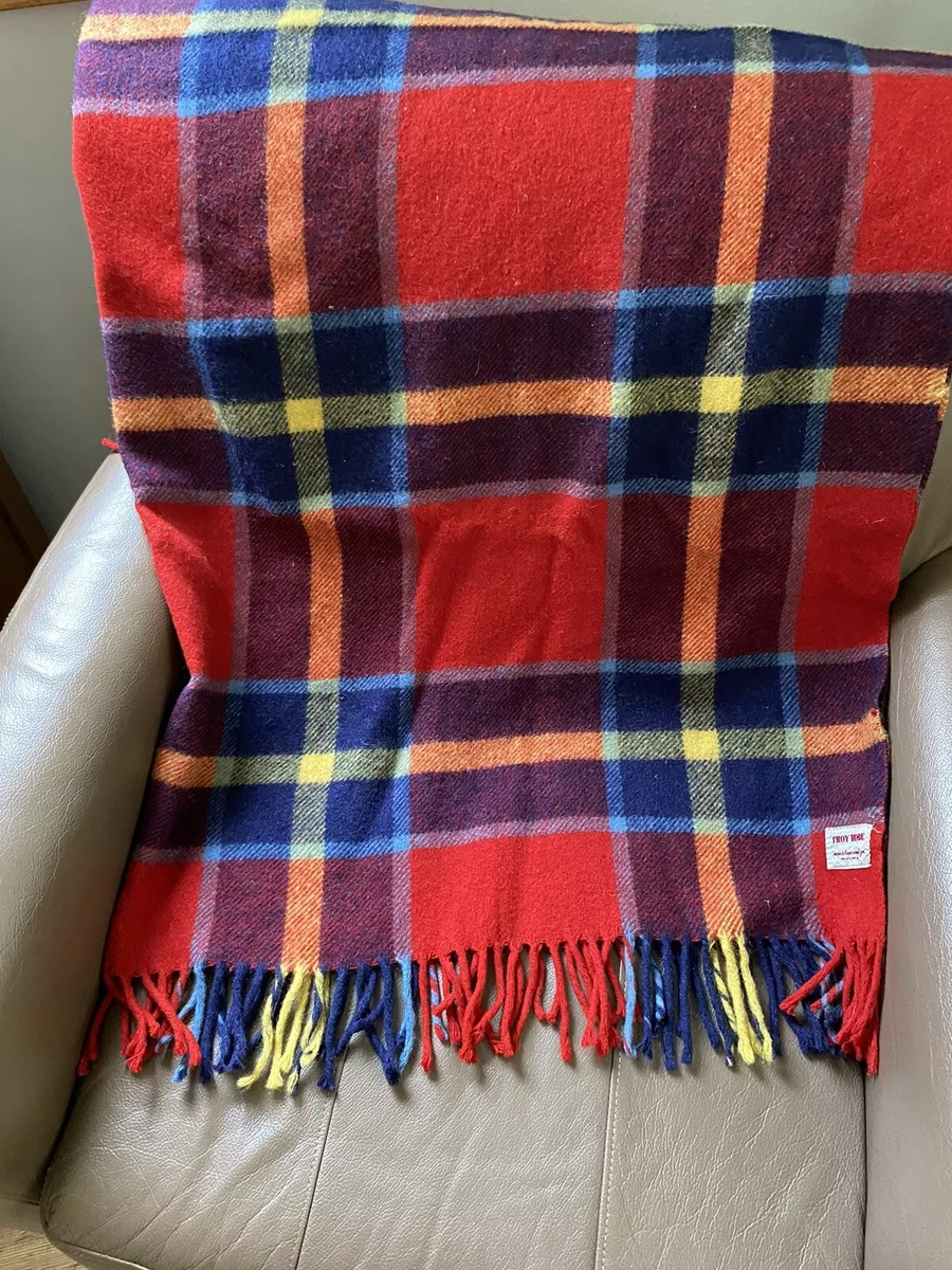Vintage Troy Robe 100 Wool Stadium Blanket eBay