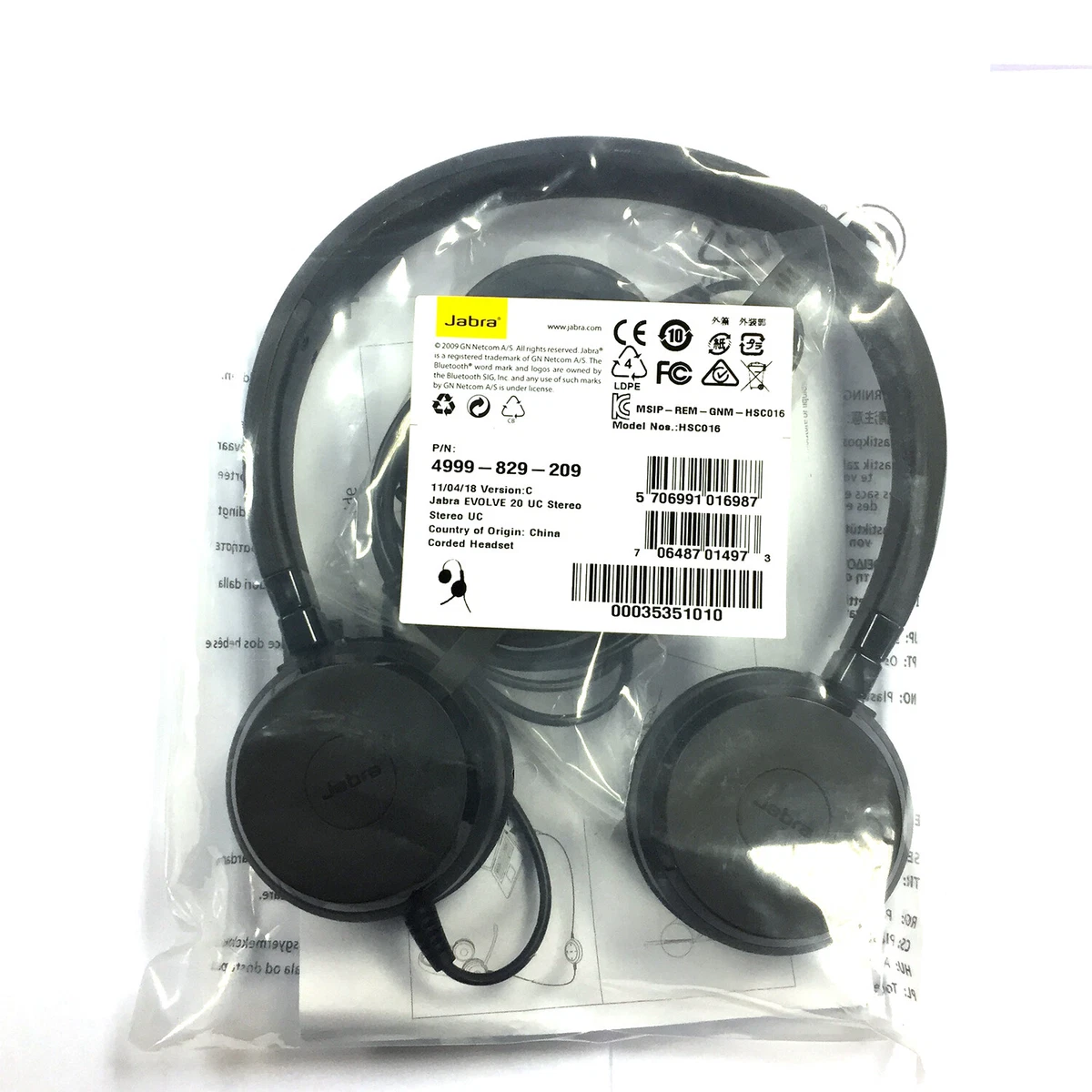 Jabra Evolve 20 UC Stereo USB Headset