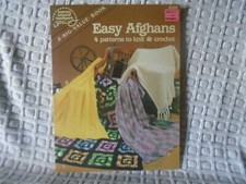 Easy Afghans 4 Patterns to Knit and Crochet / American School of Needlework 1984