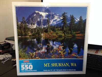 NEW SEALED MT. SHUKSAN, WA - 550pc. Jigsaw Puzzle - Hoyle - 18'' x 24''