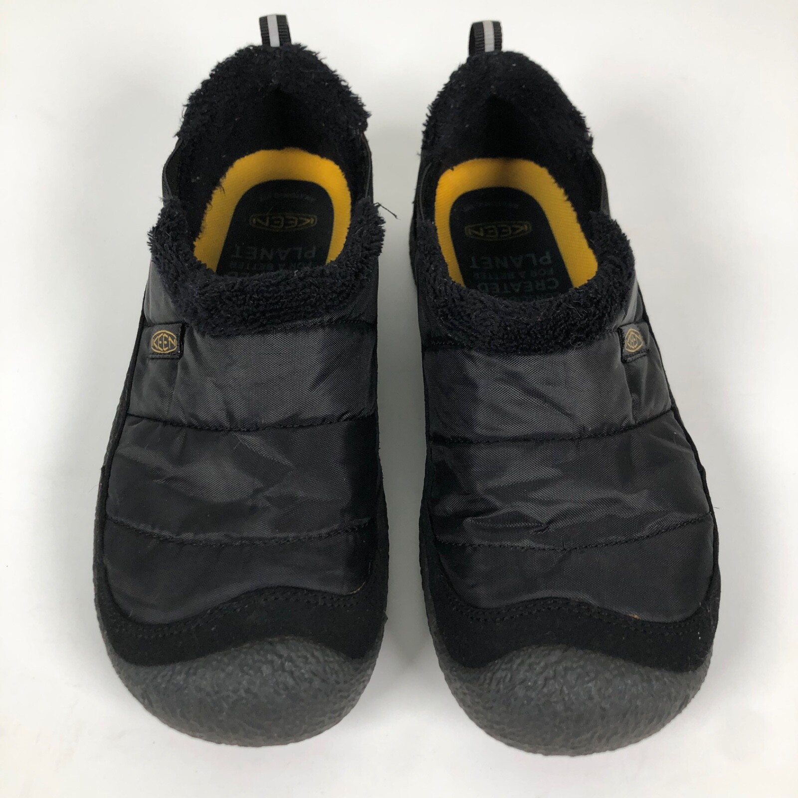 Scarpe casual impermeabili foderate in pile nylon nero taglia 5 US Keen Howser grandi