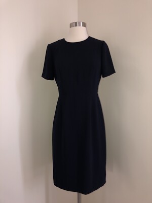 dark blue work dress Couture V-Neck Womens Navy Blue Work Dress
