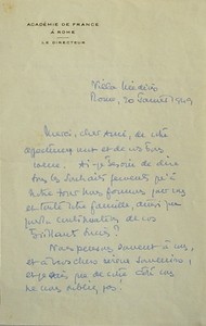  JACQUES IBERT -AUTOGRAPH  LETTER  - 1949 -  - MACBETH - ORSON WELLES -COMPOSER