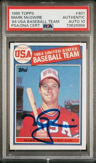 Mark McGwire Team USA 1985 Topps # 401 Rookie Card