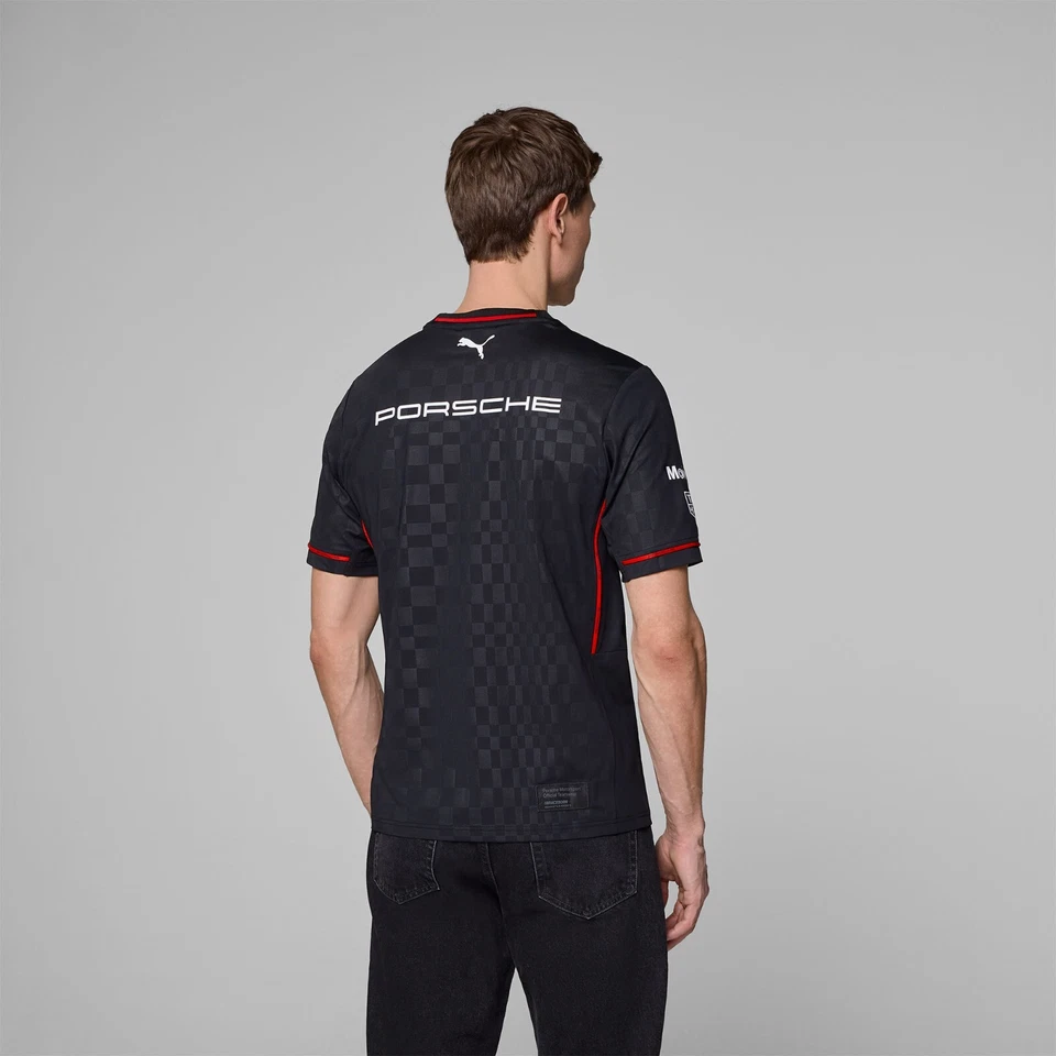 Porsche Motorsport PUMA Team Le Mans Short Sleeve T-Shirt Tee Black Official - Image 4 of 4