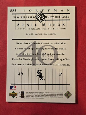 2003 Upper Deck 40-Man #883 Arnie Munoz NR, Rookie, cd1 | eBay