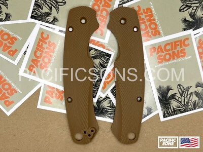 Spyderco Paramilitary 2 Contoured G10 Scales - Sunrise Pattern - Brown